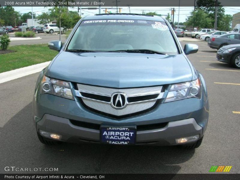 Steel Blue Metallic / Ebony 2008 Acura MDX Technology
