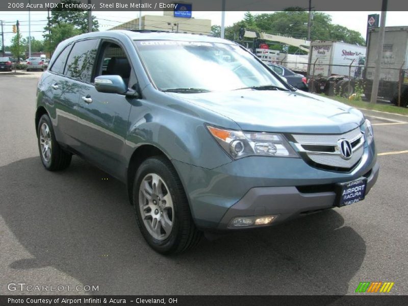 Steel Blue Metallic / Ebony 2008 Acura MDX Technology