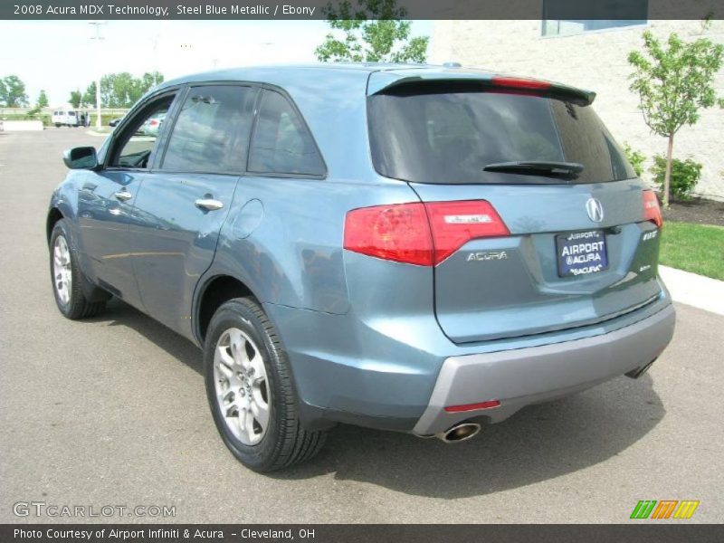 Steel Blue Metallic / Ebony 2008 Acura MDX Technology
