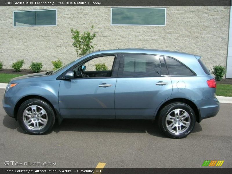Steel Blue Metallic / Ebony 2008 Acura MDX Technology