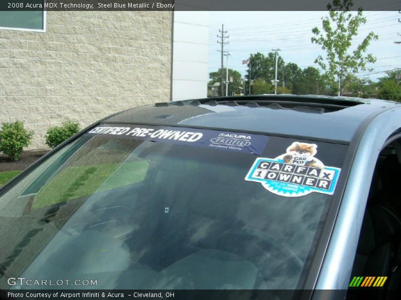 Steel Blue Metallic / Ebony 2008 Acura MDX Technology