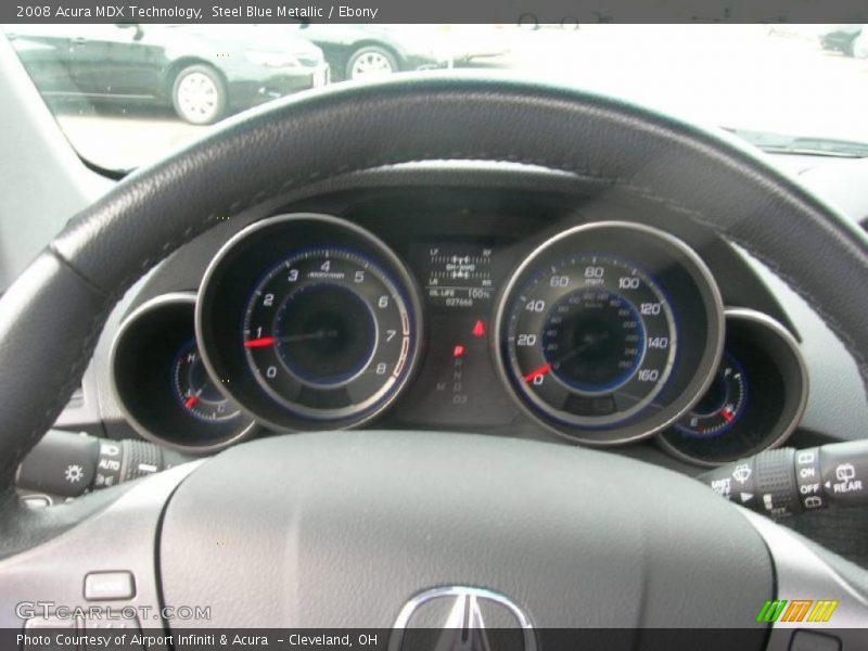 Steel Blue Metallic / Ebony 2008 Acura MDX Technology
