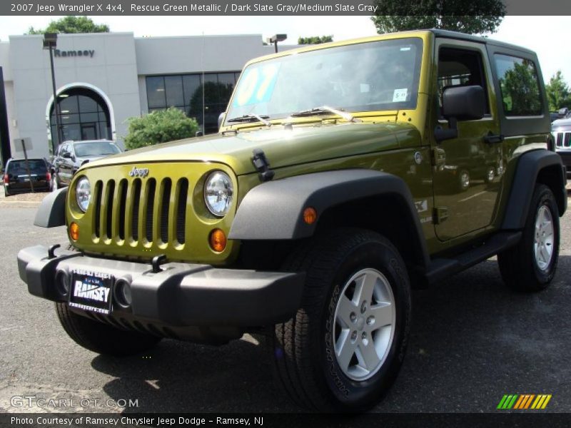 Rescue Green Metallic / Dark Slate Gray/Medium Slate Gray 2007 Jeep Wrangler X 4x4