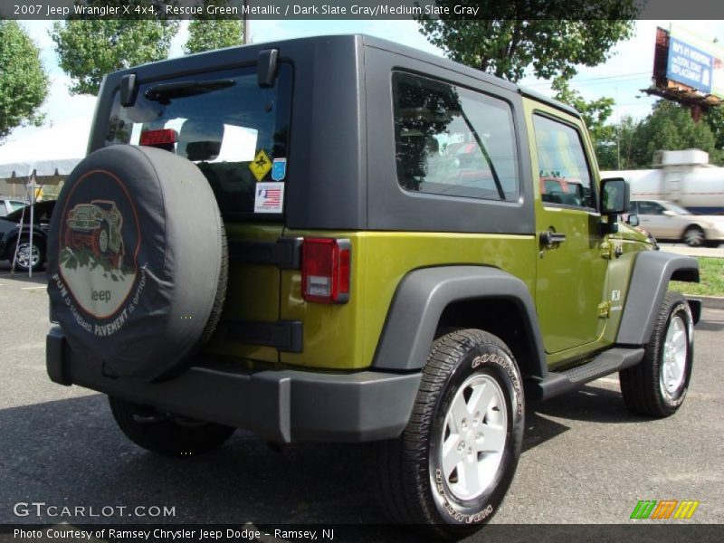 Rescue Green Metallic / Dark Slate Gray/Medium Slate Gray 2007 Jeep Wrangler X 4x4