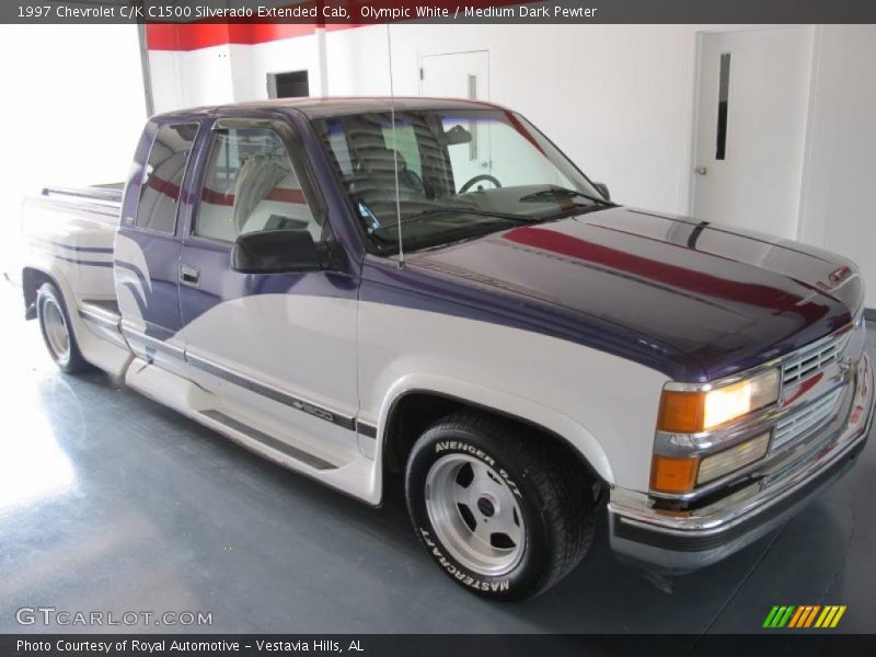 Olympic White / Medium Dark Pewter 1997 Chevrolet C/K C1500 Silverado Extended Cab