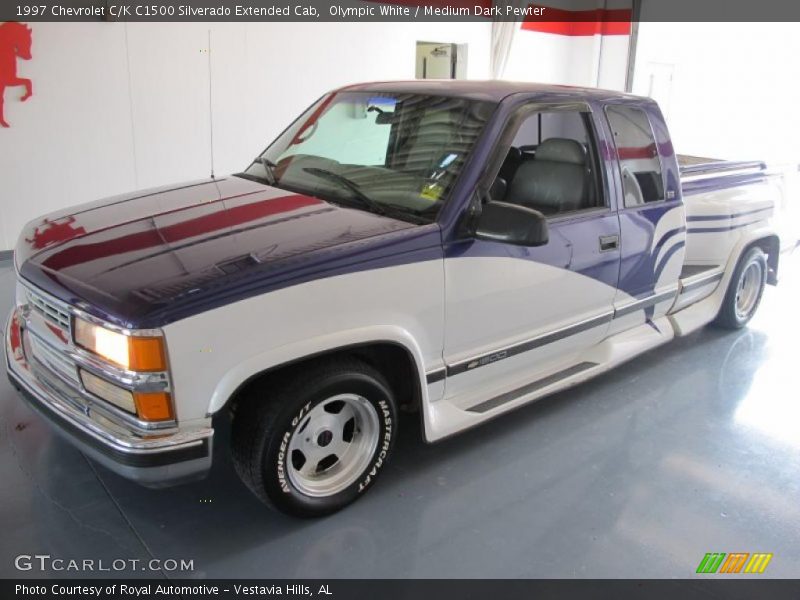 Olympic White / Medium Dark Pewter 1997 Chevrolet C/K C1500 Silverado Extended Cab