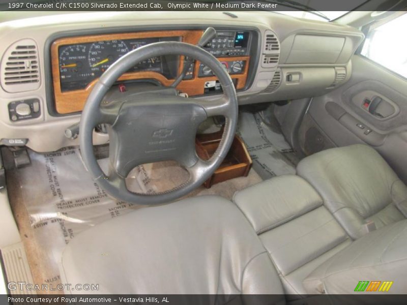 Olympic White / Medium Dark Pewter 1997 Chevrolet C/K C1500 Silverado Extended Cab