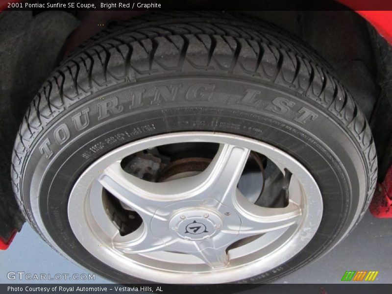 Bright Red / Graphite 2001 Pontiac Sunfire SE Coupe