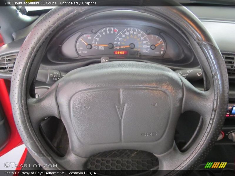 Bright Red / Graphite 2001 Pontiac Sunfire SE Coupe