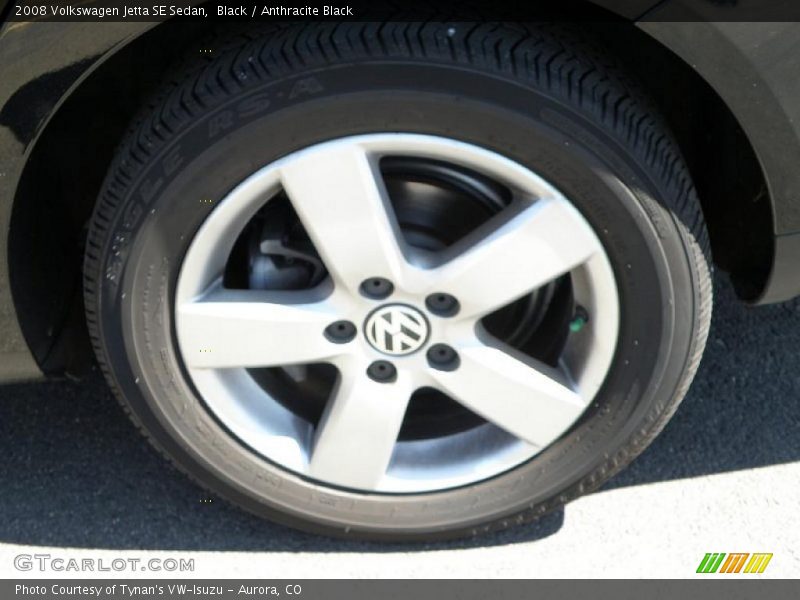 Black / Anthracite Black 2008 Volkswagen Jetta SE Sedan