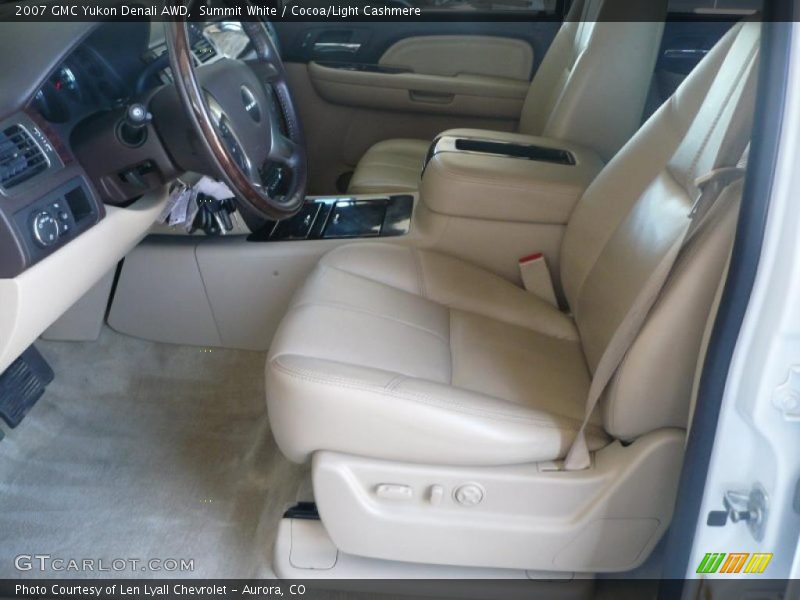 Summit White / Cocoa/Light Cashmere 2007 GMC Yukon Denali AWD