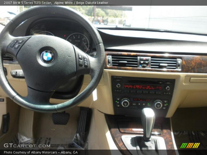 Alpine White / Beige Dakota Leather 2007 BMW 5 Series 525i Sedan