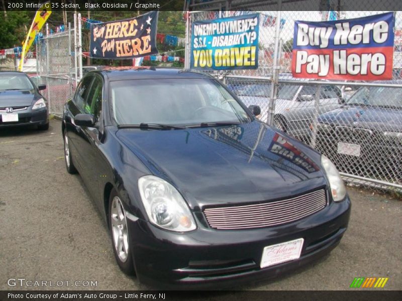 Black Obsidian / Graphite 2003 Infiniti G 35 Sedan