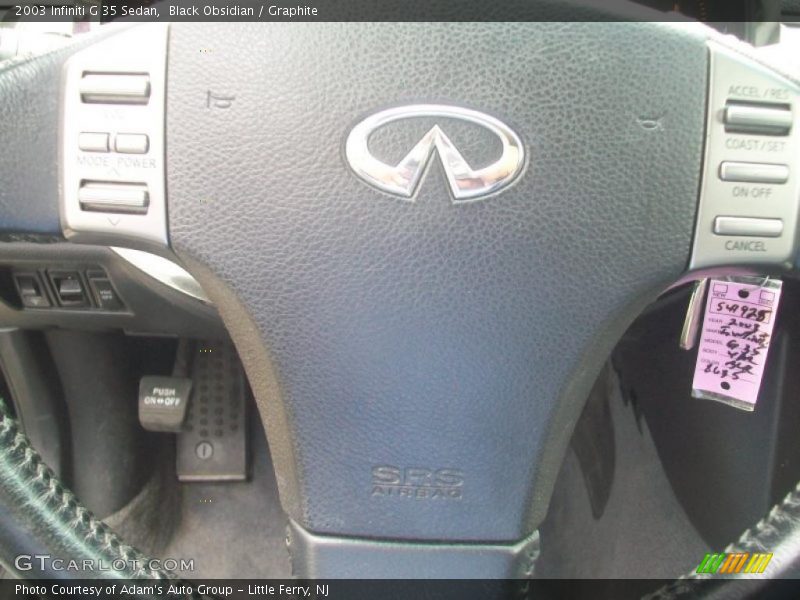 Black Obsidian / Graphite 2003 Infiniti G 35 Sedan