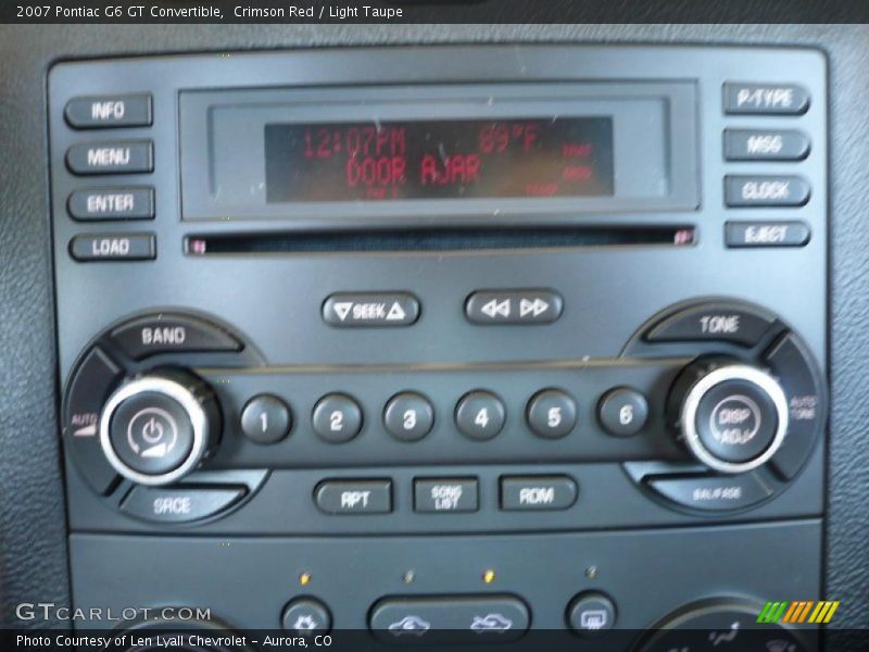 Crimson Red / Light Taupe 2007 Pontiac G6 GT Convertible