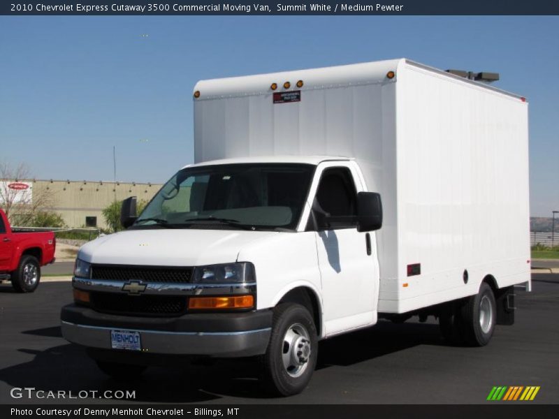 Summit White / Medium Pewter 2010 Chevrolet Express Cutaway 3500 Commercial Moving Van