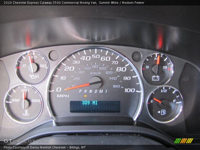 Summit White / Medium Pewter 2010 Chevrolet Express Cutaway 3500 Commercial Moving Van