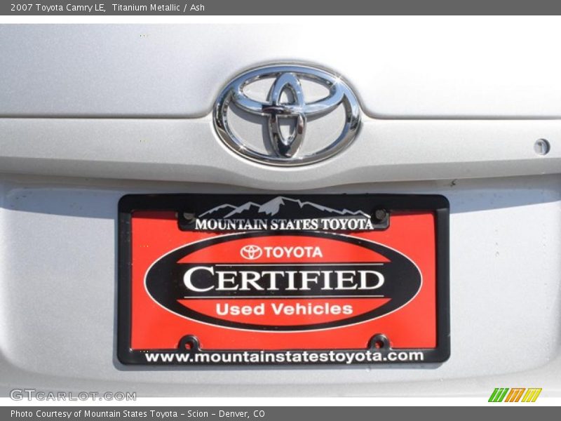 Titanium Metallic / Ash 2007 Toyota Camry LE