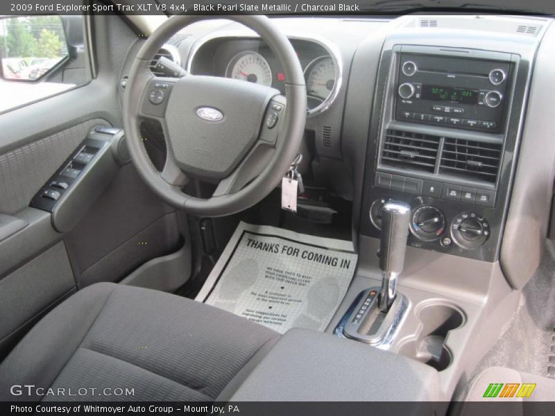 Black Pearl Slate Metallic / Charcoal Black 2009 Ford Explorer Sport Trac XLT V8 4x4