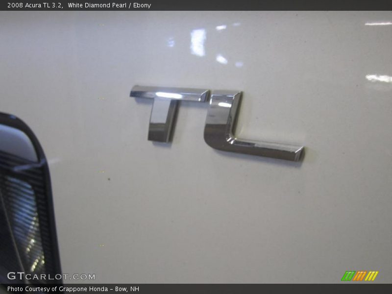 White Diamond Pearl / Ebony 2008 Acura TL 3.2