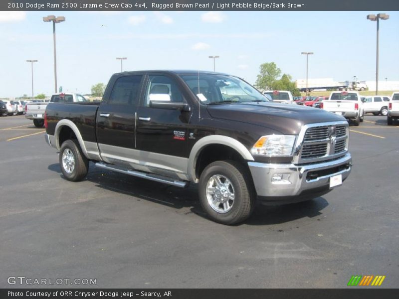Rugged Brown Pearl / Light Pebble Beige/Bark Brown 2010 Dodge Ram 2500 Laramie Crew Cab 4x4