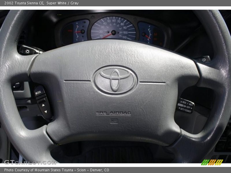 Super White / Gray 2002 Toyota Sienna CE