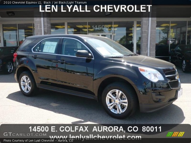 Black / Jet Black/Light Titanium 2010 Chevrolet Equinox LS