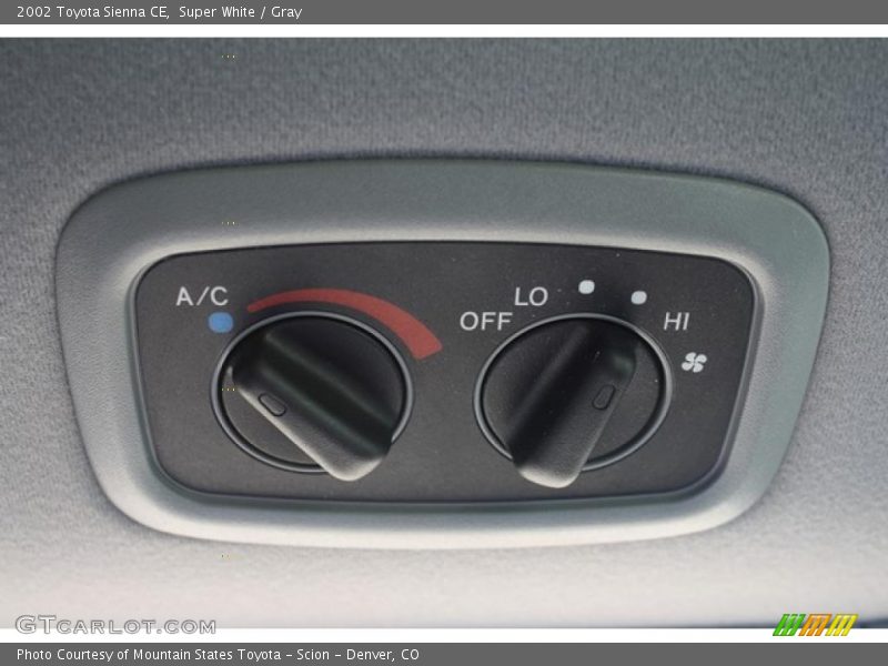 Super White / Gray 2002 Toyota Sienna CE