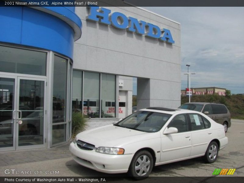 Alpine White Pearl / Blond 2001 Nissan Altima GXE
