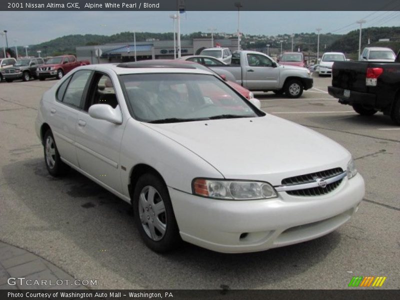 Alpine White Pearl / Blond 2001 Nissan Altima GXE