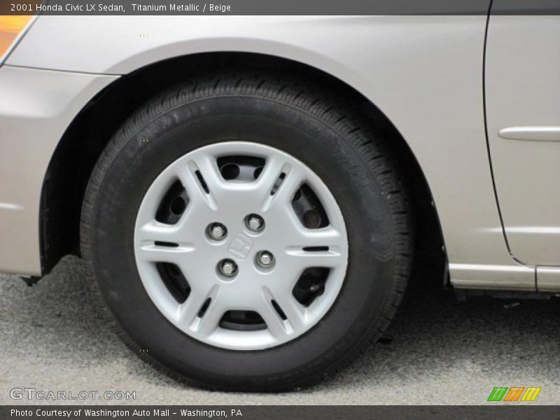 Titanium Metallic / Beige 2001 Honda Civic LX Sedan