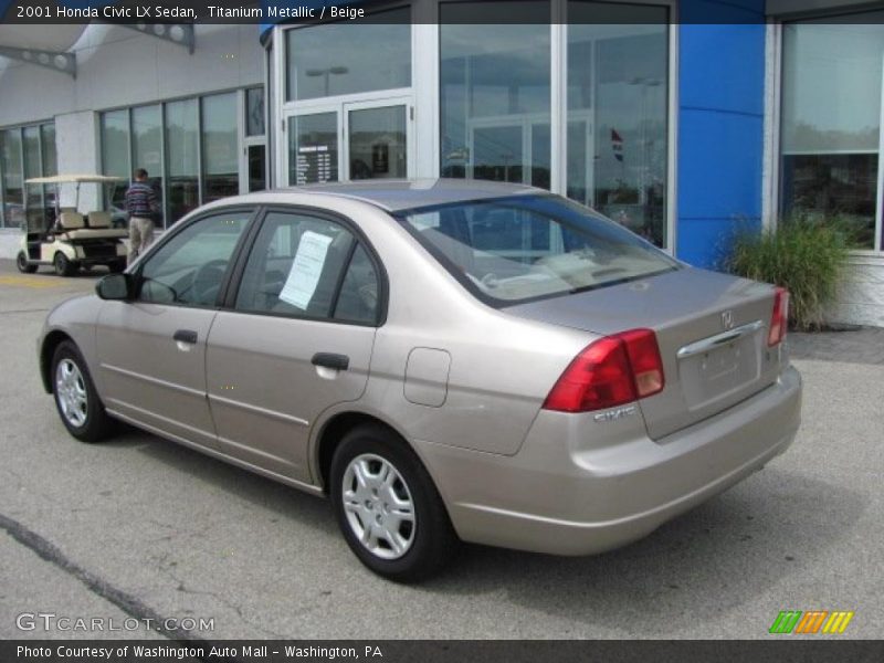 Titanium Metallic / Beige 2001 Honda Civic LX Sedan