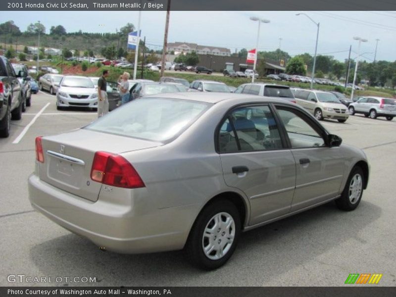 Titanium Metallic / Beige 2001 Honda Civic LX Sedan