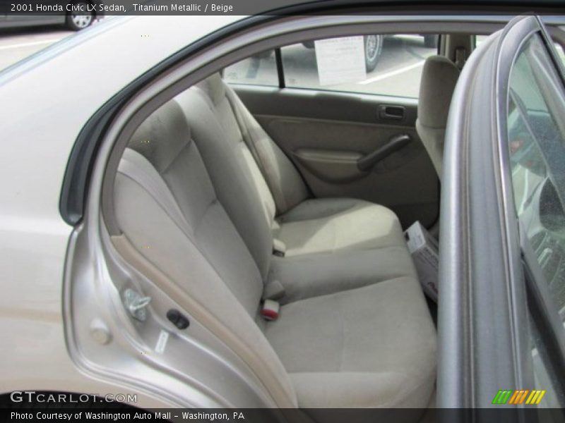 Titanium Metallic / Beige 2001 Honda Civic LX Sedan