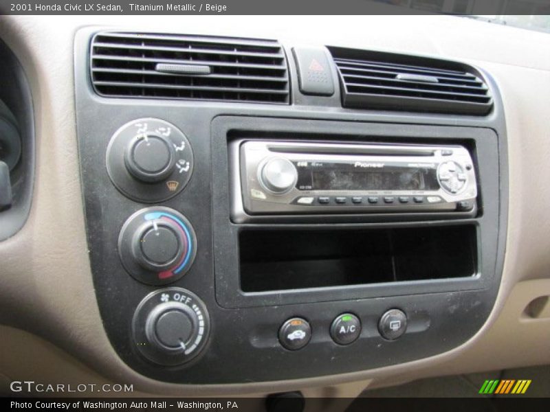Titanium Metallic / Beige 2001 Honda Civic LX Sedan