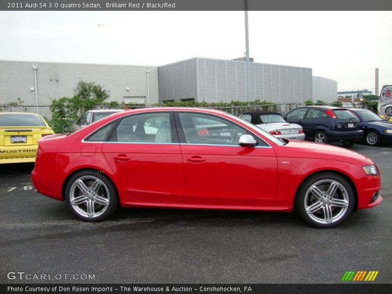 Brilliant Red / Black/Red 2011 Audi S4 3.0 quattro Sedan