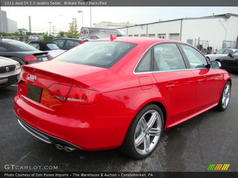 Brilliant Red / Black/Red 2011 Audi S4 3.0 quattro Sedan