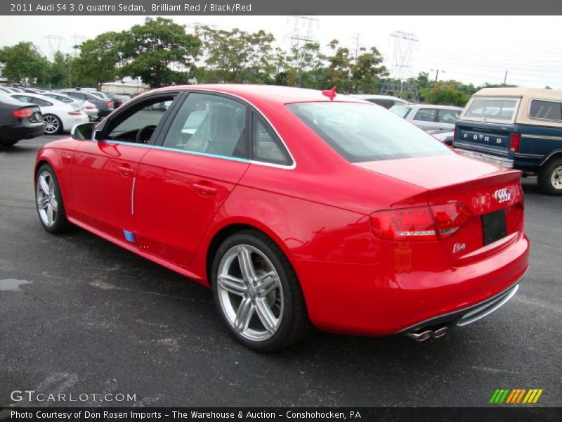 Brilliant Red / Black/Red 2011 Audi S4 3.0 quattro Sedan