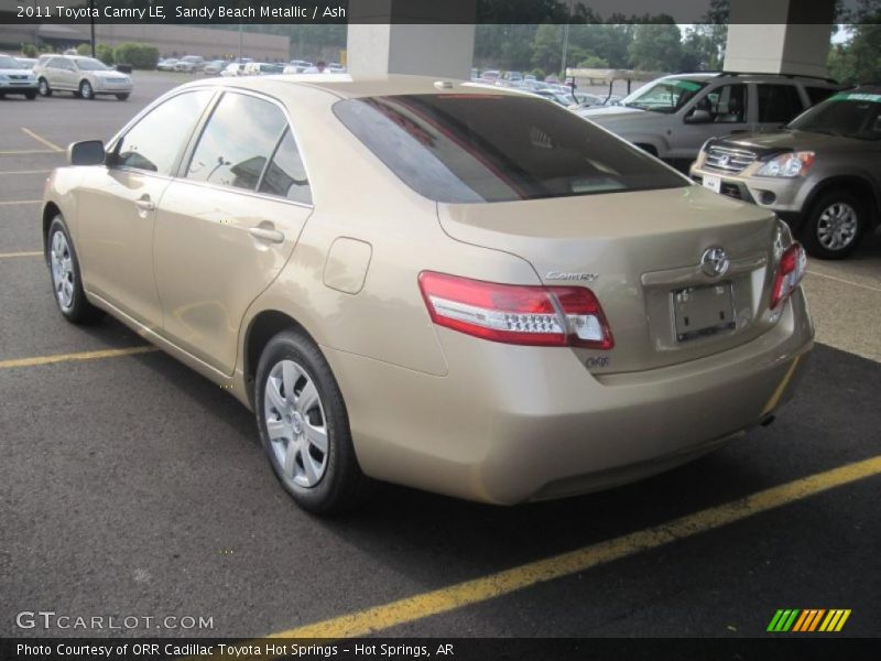 Sandy Beach Metallic / Ash 2011 Toyota Camry LE