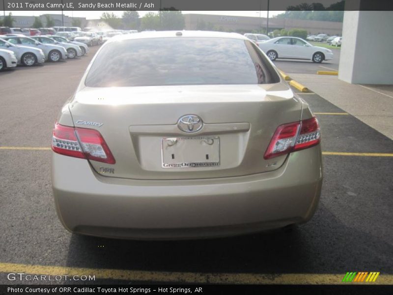 Sandy Beach Metallic / Ash 2011 Toyota Camry LE