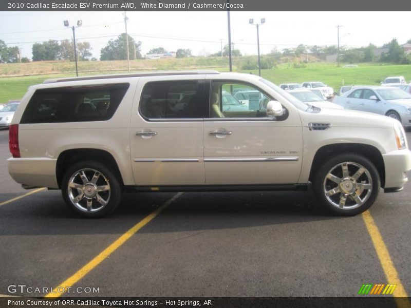 White Diamond / Cashmere/Cocoa 2010 Cadillac Escalade ESV Premium AWD