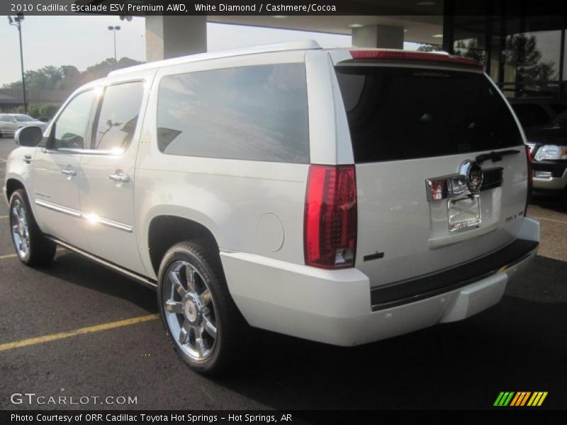 White Diamond / Cashmere/Cocoa 2010 Cadillac Escalade ESV Premium AWD