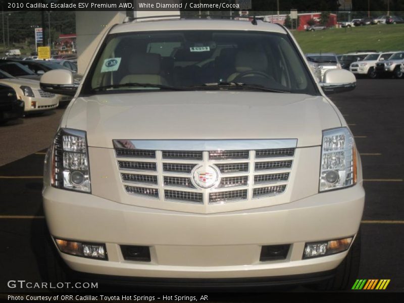 White Diamond / Cashmere/Cocoa 2010 Cadillac Escalade ESV Premium AWD