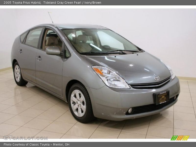 Tideland Gray Green Pearl / Ivory/Brown 2005 Toyota Prius Hybrid