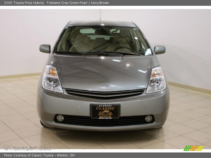 Tideland Gray Green Pearl / Ivory/Brown 2005 Toyota Prius Hybrid