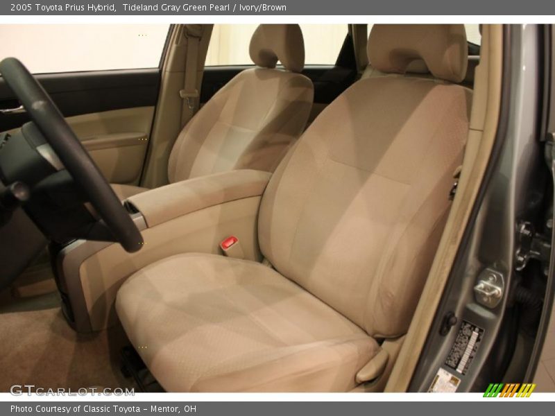 Tideland Gray Green Pearl / Ivory/Brown 2005 Toyota Prius Hybrid
