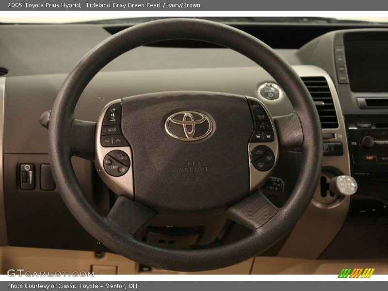 Tideland Gray Green Pearl / Ivory/Brown 2005 Toyota Prius Hybrid