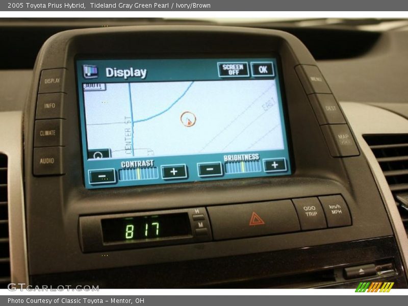 Tideland Gray Green Pearl / Ivory/Brown 2005 Toyota Prius Hybrid