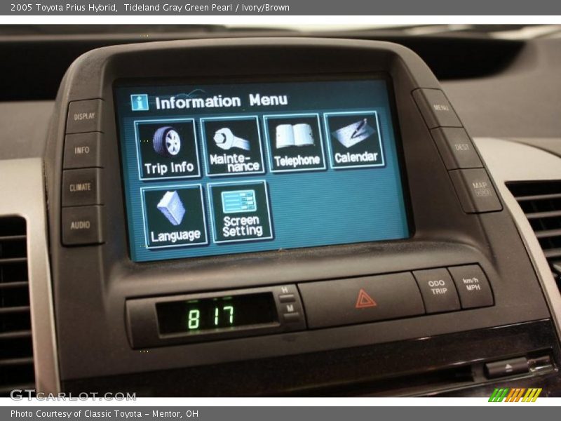 Tideland Gray Green Pearl / Ivory/Brown 2005 Toyota Prius Hybrid