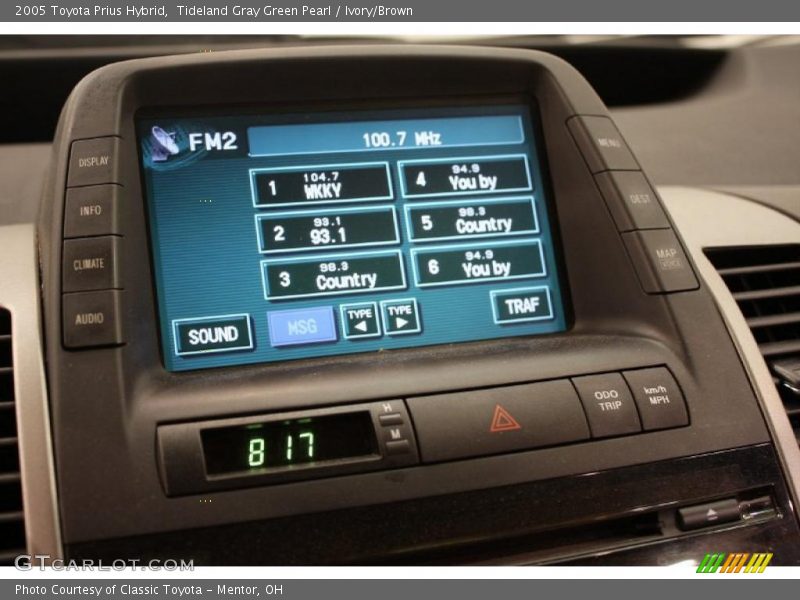 Tideland Gray Green Pearl / Ivory/Brown 2005 Toyota Prius Hybrid